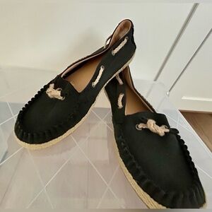 UGG Black and Tan Moccasin Shoes